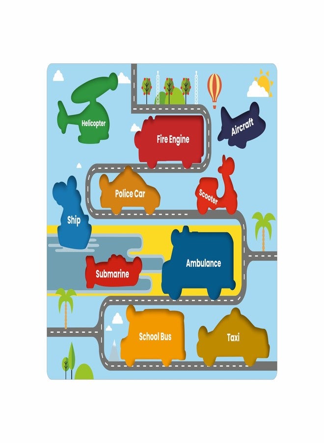 Craftick® KidsToys Pre-School Vehicle Wooden Puzzle Toys for Kids 3 + | Return Gift for Children | - Good for Toddlers, Nursery, Pre-School Kids - Image 3